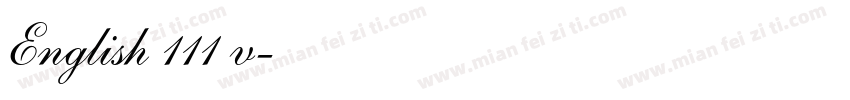 English 111 v字体转换